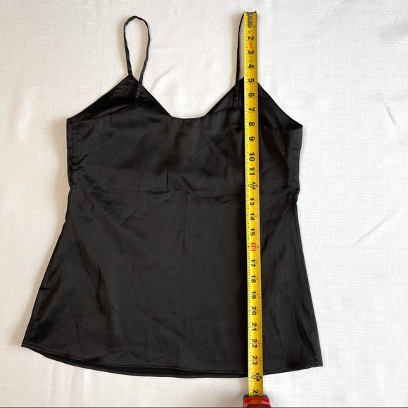 HONEY BUM camisole SOLID BLACK silky sexy LAYERING piece MEDIUM - Picture 10 of 11